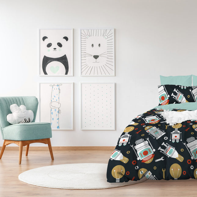 Glow Robo QUILT COVER SET - SINGLE