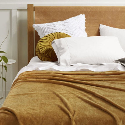 Accessorize Super Soft Blanket Queen/King Gold Harmony