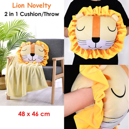 Happy Kids Lion Novelty Cushion/Throw