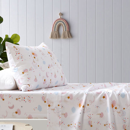 Happy Kids Unicorn Kids Printed Sheet Set Single