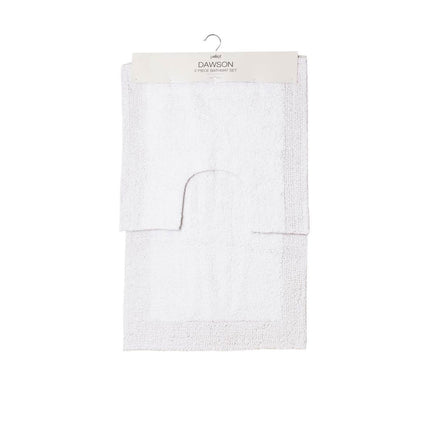 J.Elliot Home Home 2000GSM 2 Pce Dawson 100% Cotton Bath Mat Set White