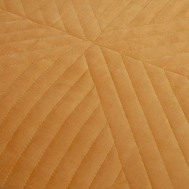 J.Elliot Home Merida Mustard Velvet Quilted Coverlet Set Queen/King