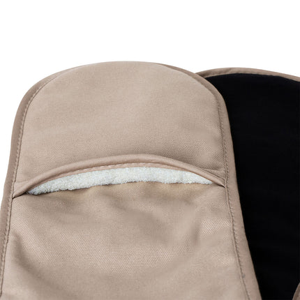 J Elliot Home Selby Cotton Double Oven Mitt Glove 17 x 82 cm Sandstone & Black