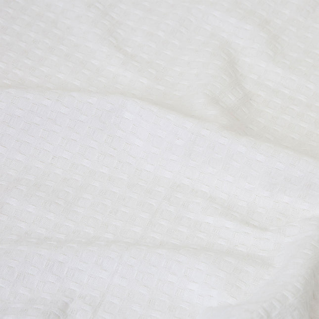 J Elliot Home Waffle Set of 4 Cotton Tea Towels 50 x 70 cm White