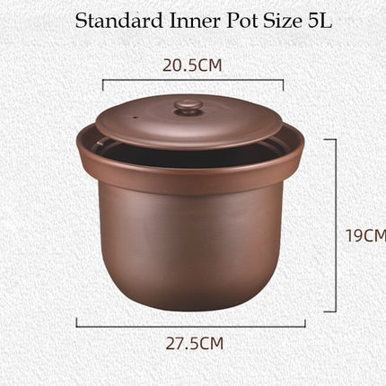Kylin Electric Purple Clay Pot Slow Cooker 5L - K2021