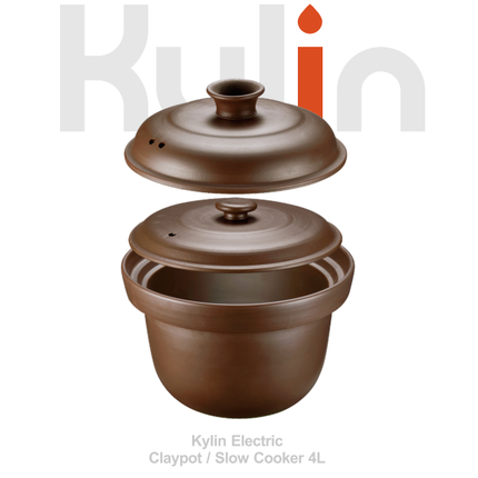 Kylin Electric Purple Clay Pot Slow Cooker 4L - K2022