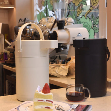 Kylin 304 Stainless Steel Air Press Pot Beverage Dispenser 2.5L - Cream