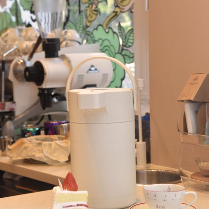 Kylin 304 Stainless Steel Air Press Pot Beverage Dispenser 2.5L - Cream