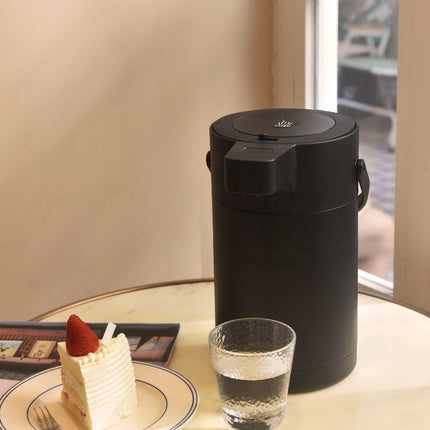 Kylin 304 Stainless Steel Air Press Pot Beverage Dispenser 2.5L - Black