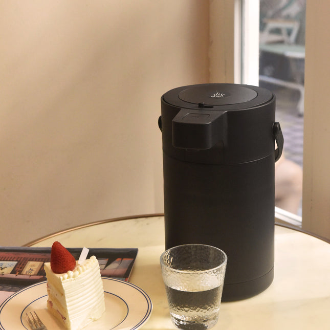 Kylin 304 Stainless Steel Air Press Pot Beverage Dispenser 2.5L - Black