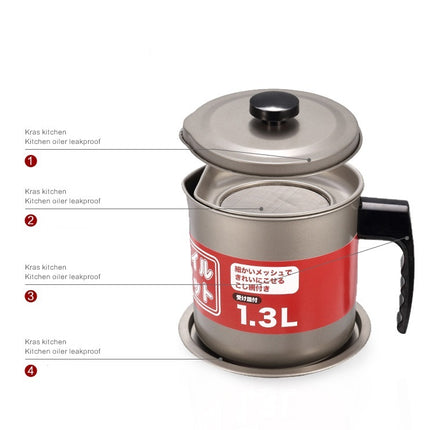 Justcook JSHS-YH0113-1 1.3L Oil Pot - Grey