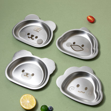 Kylin 304 Stainless Steel Dinosaur Dinner Plate 15*18cm