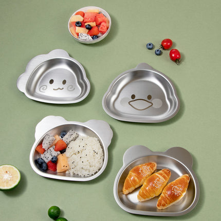 Kylin 304 Stainless Steel Dinosaur Dinner Plate 15*18cm