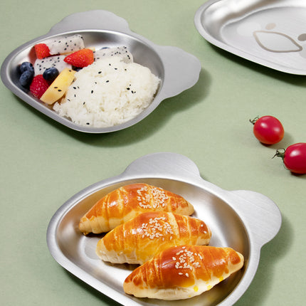 Kylin 304 Stainless Steel Dinosaur Dinner Plate 15*18cm