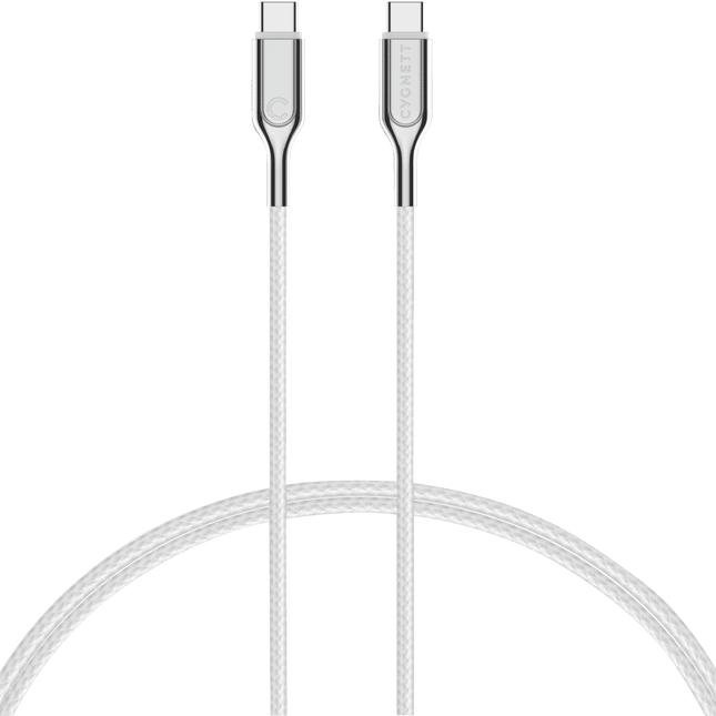 USB-C to USB-C 2.0 Armored Cable For Mobile Phone Charger 2M - White CY2694PCTYC