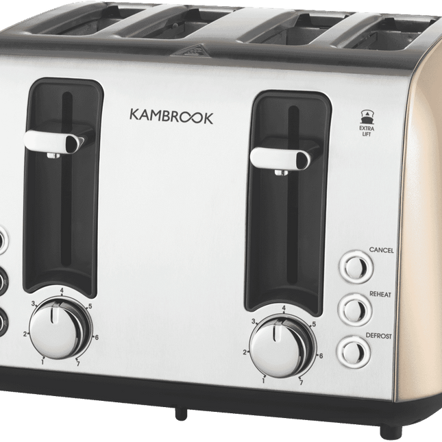 Kambrook Deluxe Collection 4 Slice Toaster Champagne KTA480CMP2JAN1