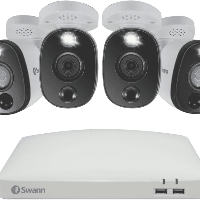 Swann 4K 4 Camera DVR Security System with Warning Light SWDVK-45680W4WL-AU