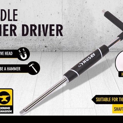 3-Way 1/4" Drive T-Handle Wrench Mini Steel Hammer Extension Shank Anti-slip New