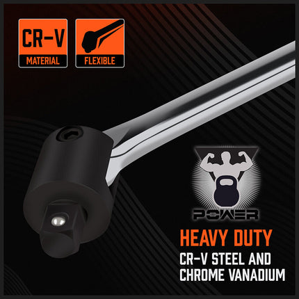 15" 18" 24" 38" Breaker Bar Socket Drive Wrench Long Spanner Heavy Duty 1/2 3/4"