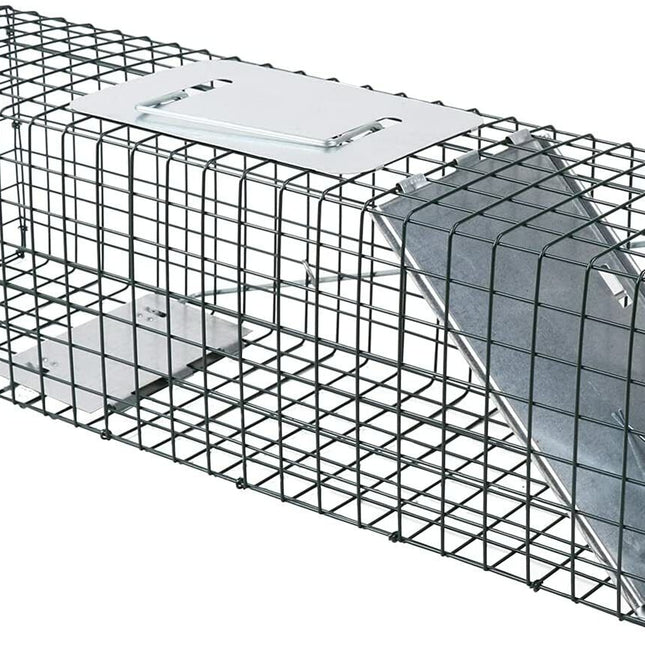 2 Size Animal Trap Cage Humane Live Steel Catch Possum Fox Rat Cat Rabbit Bird