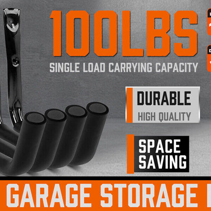 HORUSDY Large 4Pc Wall Mount Hook Set Heavy Duty Garage Kayak Holder Bike Rack