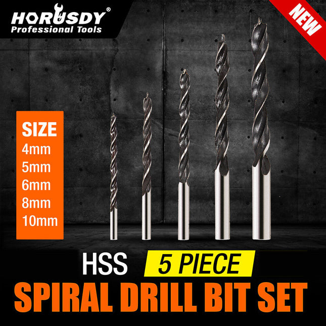 HSS Drill Bits Combination Set Wood Metal & Concrete Drilling Metric Titanium