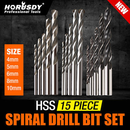 HSS Drill Bits Combination Set Wood Metal & Concrete Drilling Metric Titanium