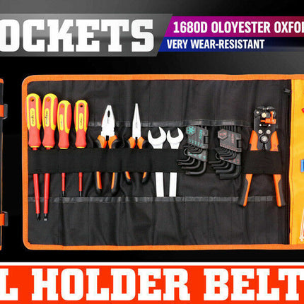 Lockable Tool Holder Belt 21 Pockets & Compartments Ployester Fabric Multi Use