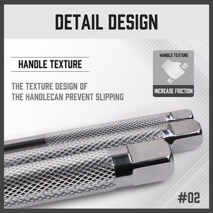 L Shape Socket Extension Bar 1/4" 3/8" 1/2" Drive Wrench Breaker CR-V Anti-Slip