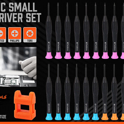 24-Piece Magnetic Precision Screwdriver Set - Small Screwdrivers for Eyeglasses, Phones, Watches Electronics Repair
