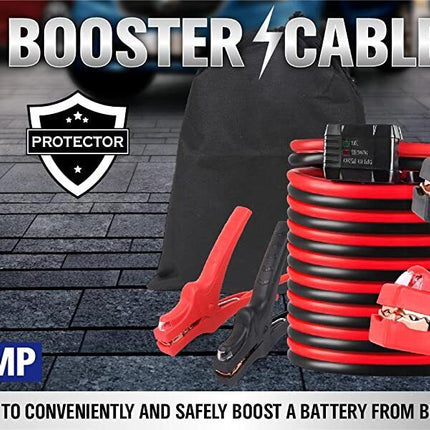 12FT Jumper Leads 3000AMP  Heavy Duty Booster Cables Reverse Polarity Protection