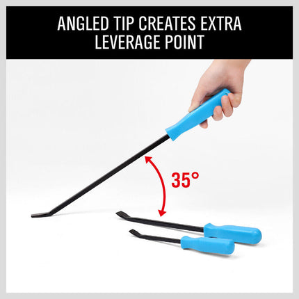 4Pc Steel Pry Bar Set Mechanic Nail Puller Pinch Breaker Wrecking Panel Beater