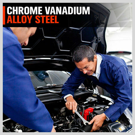 30Pc Combination Spanner Set Open Ring End Wrench Metric & Imperial CRV w/ Pouch