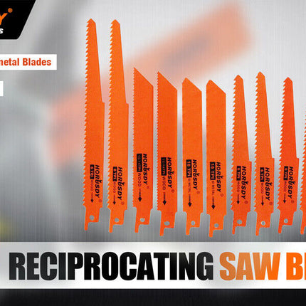 10Pc Reciprocating Saw Blades Set For Wood Metal Timber Demolition Cutting Tool