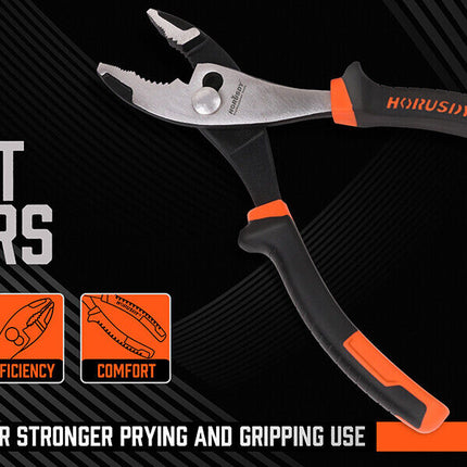 8" Slip Joint Pliers Adjustable Heavy Duty Jars Non-Slip Grip Handle 200mm