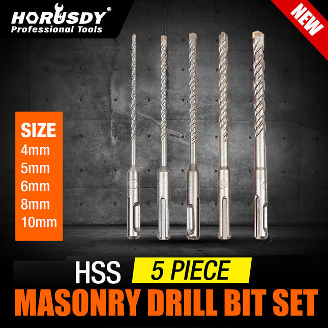 HSS Masonry Drill Bits Hammer Drilling Concrete Head Twist SDS Plus Shank 5-10mm