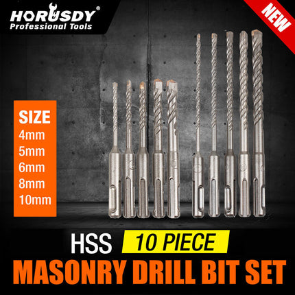 HSS Masonry Drill Bits Hammer Drilling Concrete Head Twist SDS Plus Shank 5-10mm