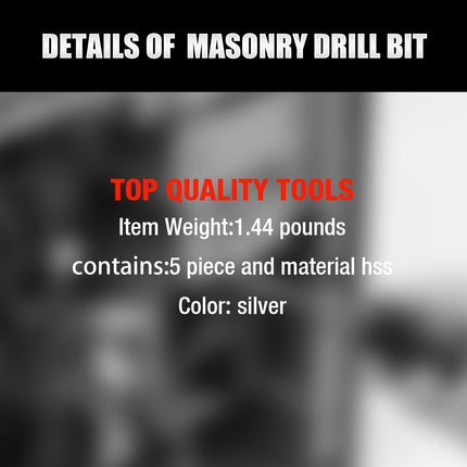 HSS Masonry Drill Bits Hammer Drilling Concrete Head Twist SDS Plus Shank 5-10mm