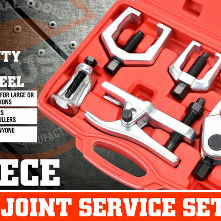 5Pc Front End Service Kit Pitman Arm Tie Rod Bearing Puller Ball Joint Separator