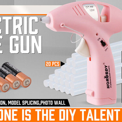 Cordless Hot Glue Gun 20 Glue Sticks & Batteries Included Craft DIY Repair Tool