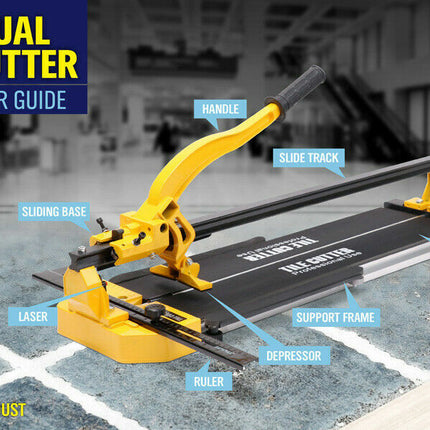 600mm Manual Tile Cutter Laser Guide Home Pro Tile Cutting Machine Heavy Duty