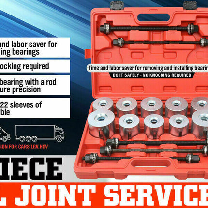 27Pc Universal Pull & Press Sleeve Kit Removal Bushing Driver Set Bearings Seal