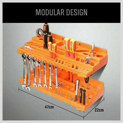 32Pc Wall Mounted Storage Rack Bins Parts Holder Tools Organiser Hanger Garage