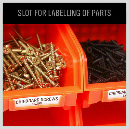 32Pc Wall Mounted Storage Rack Bins Parts Holder Tools Organiser Hanger Garage