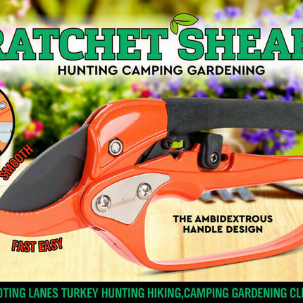 Ratchet Carbon Steel Pruning Shear Gardening Tree Flower Labor-saving Pruner
