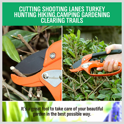 Ratchet Carbon Steel Pruning Shear Gardening Tree Flower Labor-saving Pruner