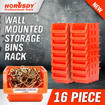 Parts Storage Bins Tool Organizer Rack Box Workshop Tray With Wall Mounted Board