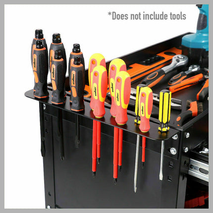 3-Tier Tool Cart Storage Trolley Lock Drawer Parts Cabinet Organizer Heavy Duty