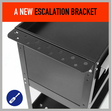 3-Tier Tool Cart Storage Trolley Lock Drawer Parts Cabinet Organizer Heavy Duty