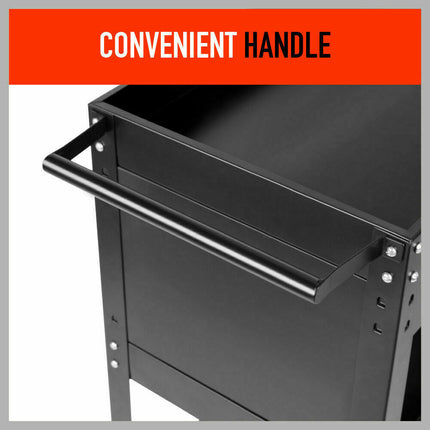 3-Tier Tool Cart Storage Trolley Lock Drawer Parts Cabinet Organizer Heavy Duty